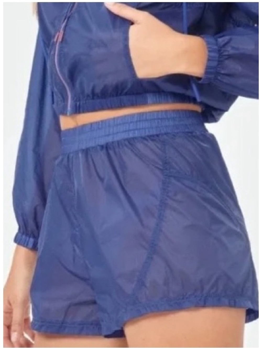L*Space Active Flyaway Short in Navy Blue, Size Medium